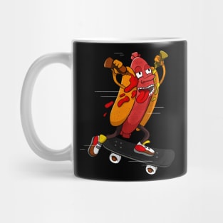 Hotdog Skater Funny Skating Bratwurst Mug